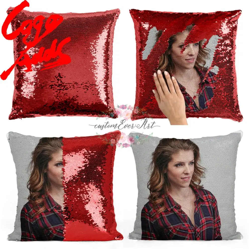 Anna Kendrick china pagalvę | china Užvalkalas | Dviejų spalvų pagalvę | dovana jai | dovana jam | pagalvės | magic pagalvė
